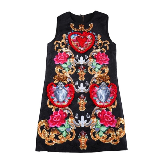 The SHAELIA Jeweled Brocade Dress - Picture 5 of 8